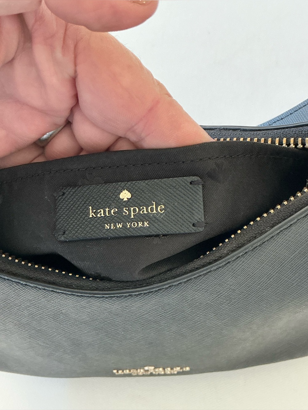 Kate Spade New York Black Saffiano Leather Mini Shoulder Bag Purse - Picture 7 of 15